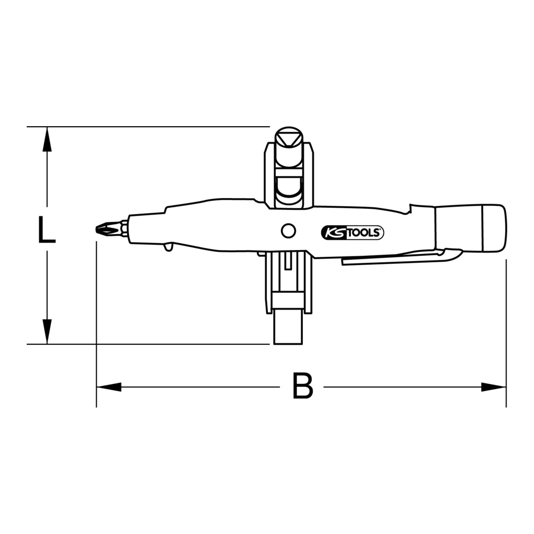 KS Tools Universal-Schaltschrankschlüssel Elektro, 140mm