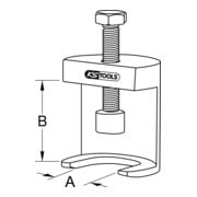 KS Tools Universal Scheibenwischarm-Abzieher mit Abziehgabel, M8x23-3