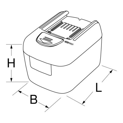 KS Tools Universal-Schiebe-Akku, 18V, 3Ah