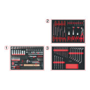 KS Tools Universal-Systemeinlagen-Satz für 3 Schubladen mit 296 Premium-Werkzeugen-1
