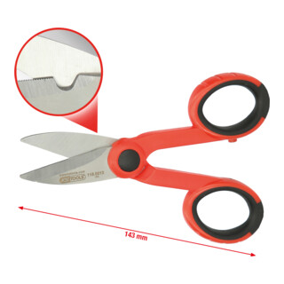 KS Tools Universal-Werkstattschere, 143mm
