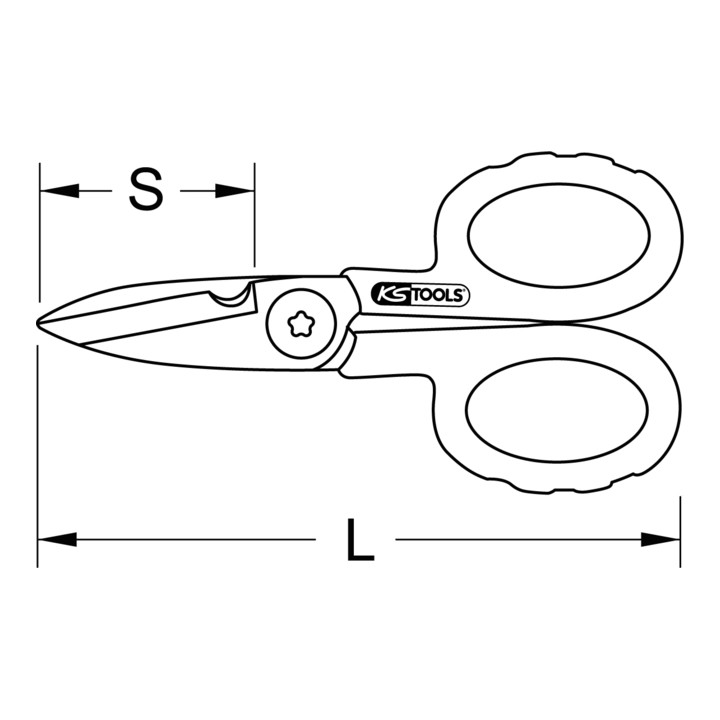 KS Tools Universal-Werkstattschere, 143mm