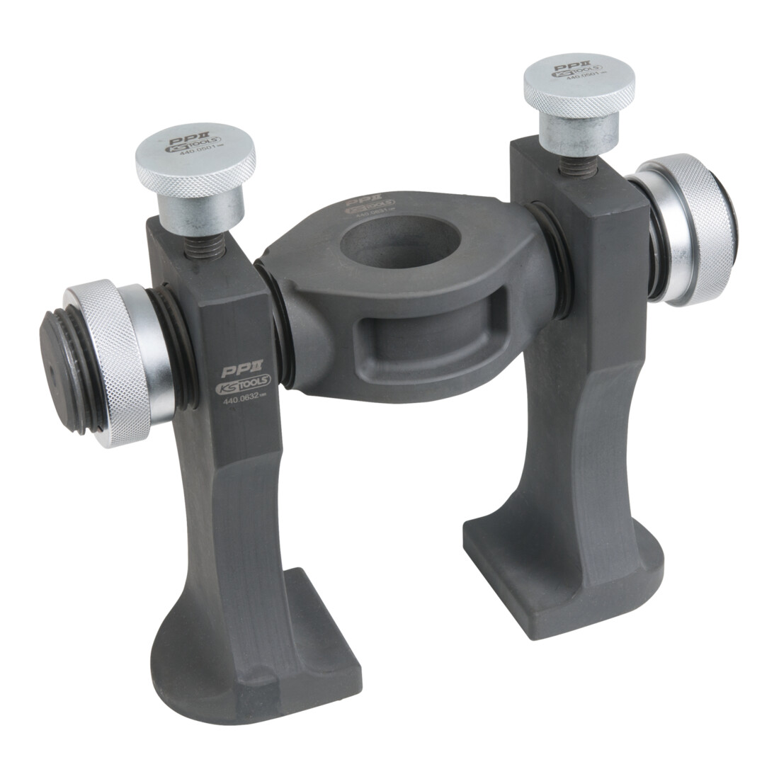 KS Tools Universal-Werkzeug zur geschraubten Radlagerdemontage mit 4 Bolzen, 7-tlg.