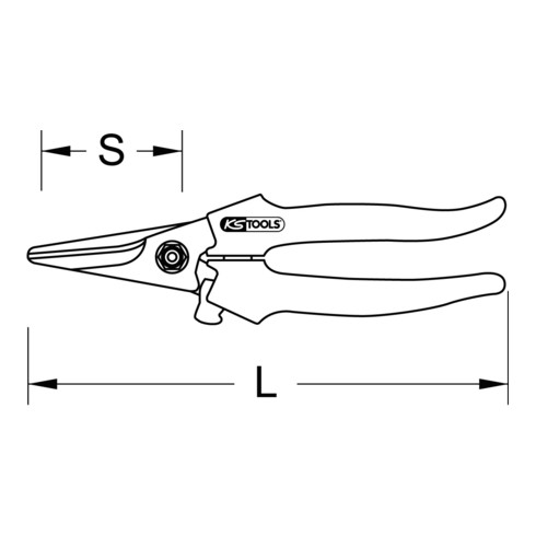 KS Tools Universalschere, 190mm, selbstöffnend