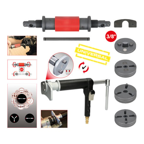 KS Tools Universele gereedschapsset voor terugstellen van remzuigers, 8-dlg