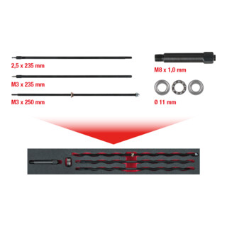 KS Tools universele gloeiplug tip boorset M8 x 1.0