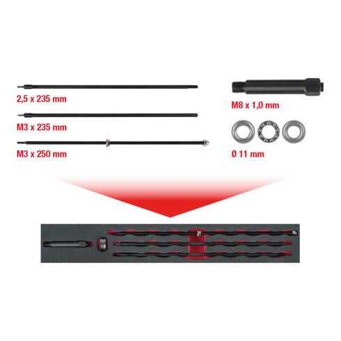 KS Tools universele gloeiplug tip boorset M8 x 1.0