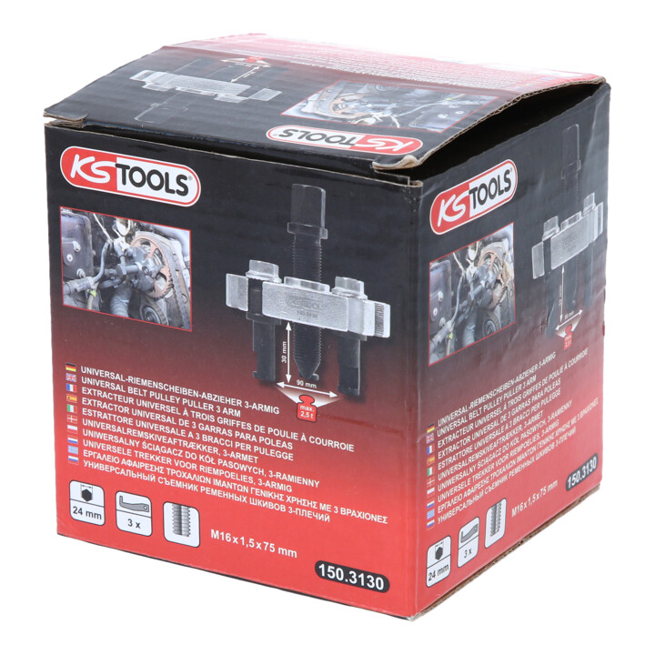 KS Tools universele poelietrekker 3-arm, 90mm