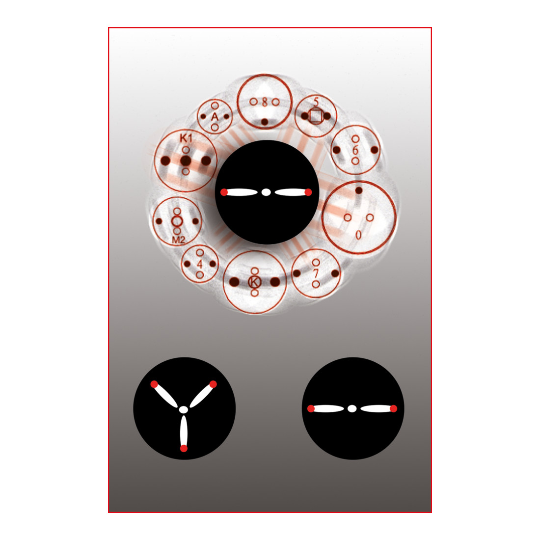 KS Tools universele remzuiger reset gereedschap adapterset, 3 stuks.