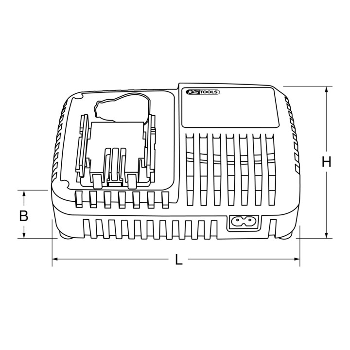 KS Tools universele snellader, voor 10,8V