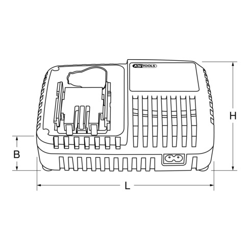KS Tools universele snellader, voor 18V