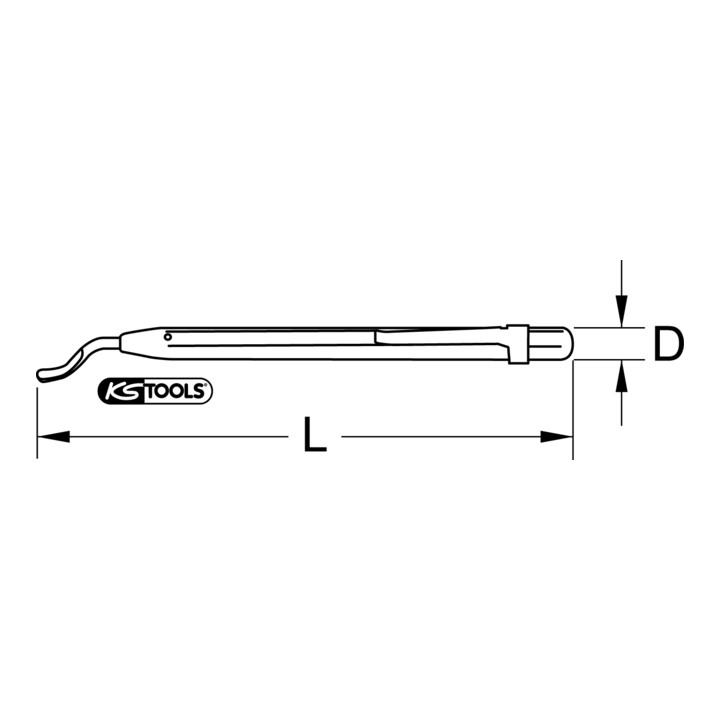 KS Tools universele snelontbramer, 140x21mm