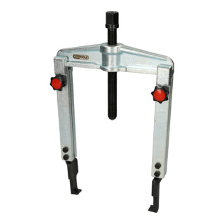 KS Tools universele snelspanner 2-armig met extreem slanke en verlengde haken, 25-130mm, 200mm, 2,5t