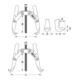 KS Tools universele trekker 2-arm, 18-100mm