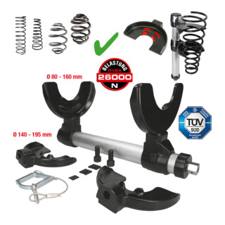 KS Tools universele veercomprecsor set, 6 stuks.