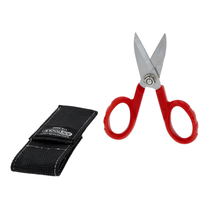 KS Tools universele werkplaatschaar, 140mm, inclusief riemtasje
