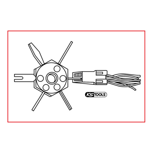 KS Tools Utensile di estrazione, ideale per terminali Pack-Con e Weather-Pack sui sistemi GM C3