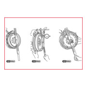 KS Tools Utensile per il test del volano a doppia massa con disco angolare e comparatore-4