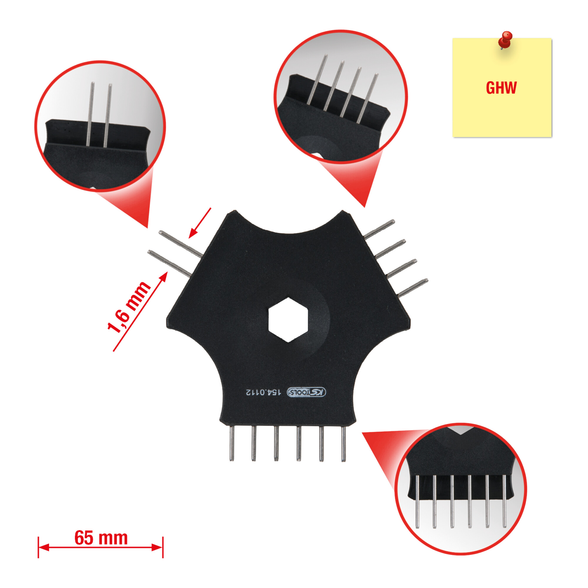 KS Tools Utensile universale di sblocco cavi per spine piatte 1,6mm