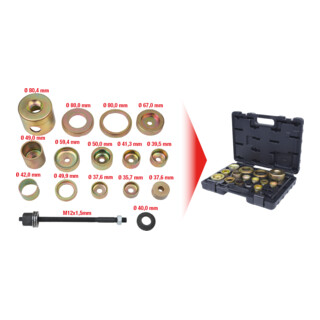 KS Tools Utensili per silent-block per assale posteriore VAG, 18pz.