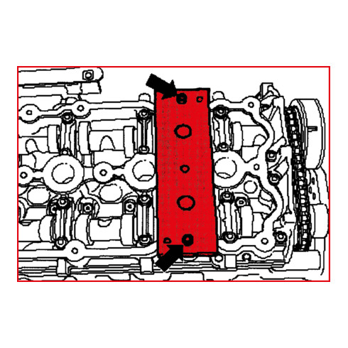 KS Tools VAG - Motoreinstell-Werkzeug-Satz, 6-teilig Audi 2,0 Motoren