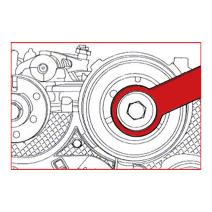 KS Tools VAG nokkenas naaf demontage gereedschap set, 2-delig