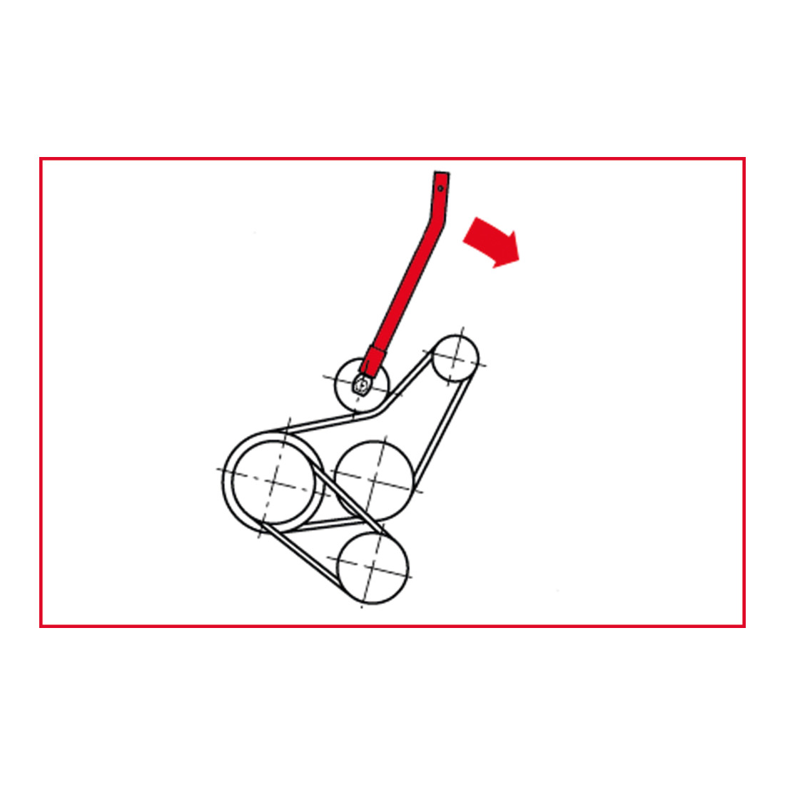 KS Tools VAG V-snaar spanhendel