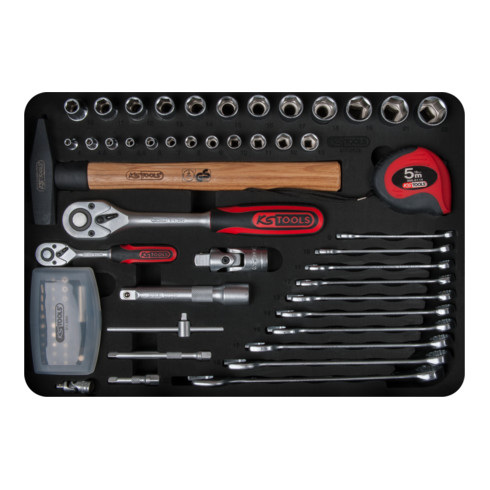 KS Tools Valigetta portautensili 1/4" + 1/2" per elettricisti, 128pz.