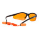 KS Tools veiligheidsbril-oranje, met oordopje-4