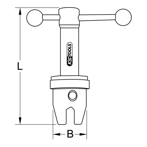 KS Tools Ventilfix e adattatore per bagno, 2pz.