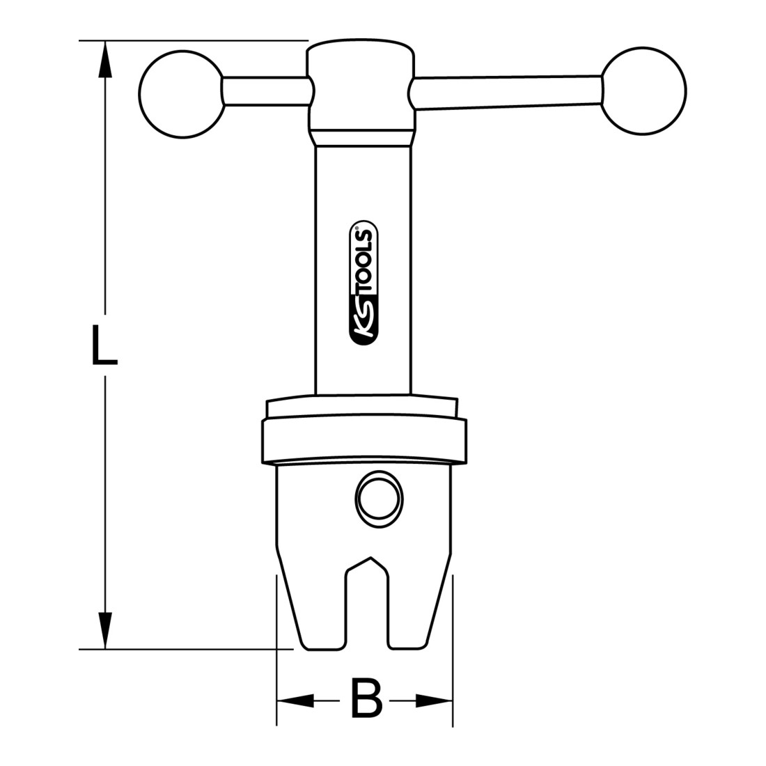 KS Tools Ventilfix e adattatore per bagno, 2pz.