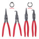 KS Tools Vergrendeltang set, 40-100 mm, 4-delig