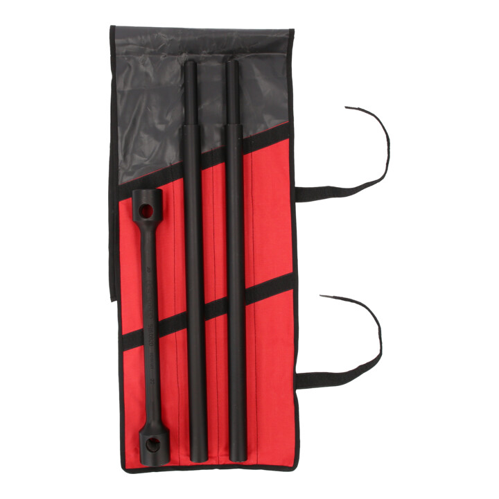 KS Tools Verlängerbarer LKW-Radmutternschlüssel, 3-tlg, 30 x 32 mm