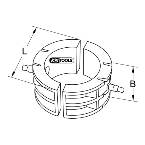 KS Tools verloop-inspanbekken set, 2-delig, Ø 135mm