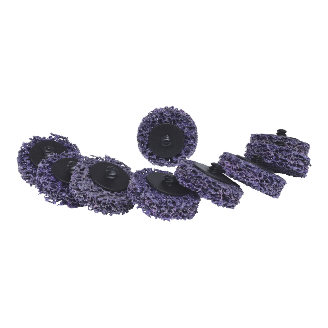 KS Tools vervangings schuurpads, Ø50mm Strokenwiel paars pak van 10