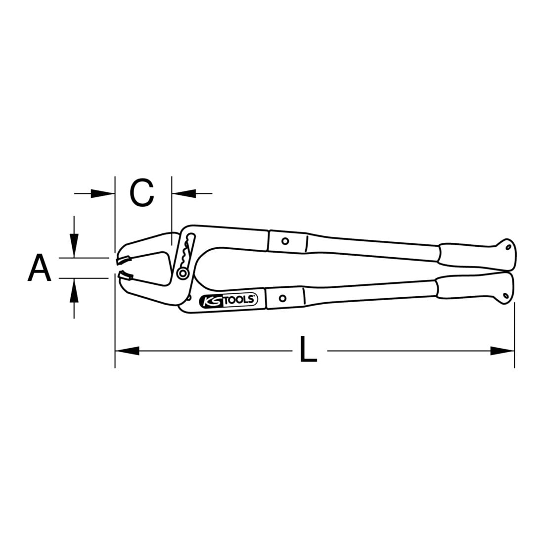 KS Tools vetbektang, 500mm