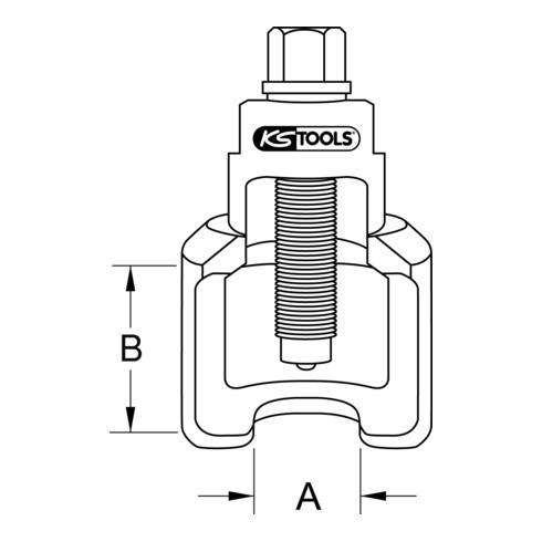 KS Tools Vibro-Impact Cloche d'extraction à rotule universelle 32 x 40 mm