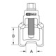 KS Tools Vibro-Impact Cloche d'extraction à rotule universelle 32 x 90 mm