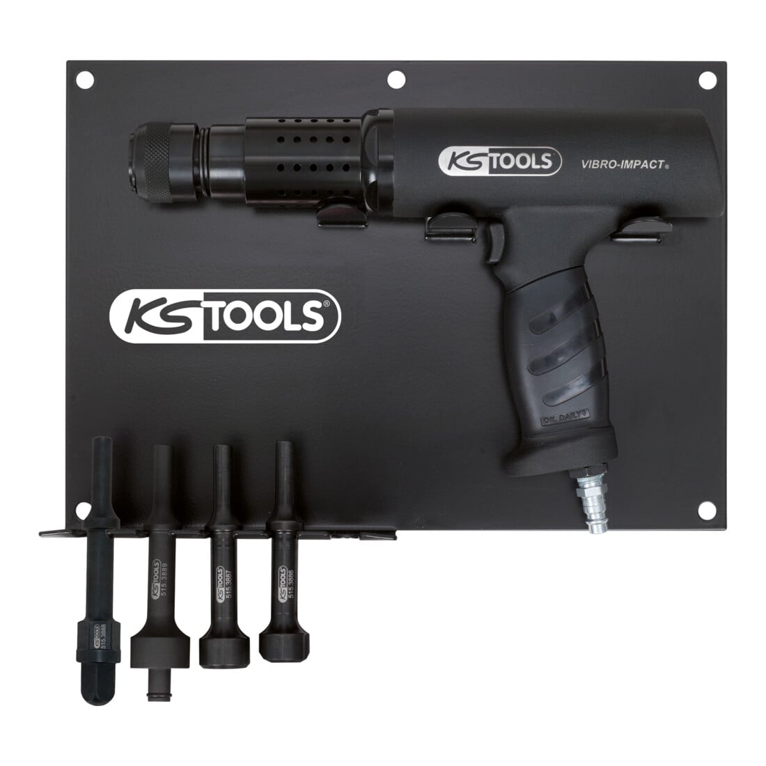 KS Tools Vibro-Impact Druckluft-Meißelhammer-Satz, 6-tlg.