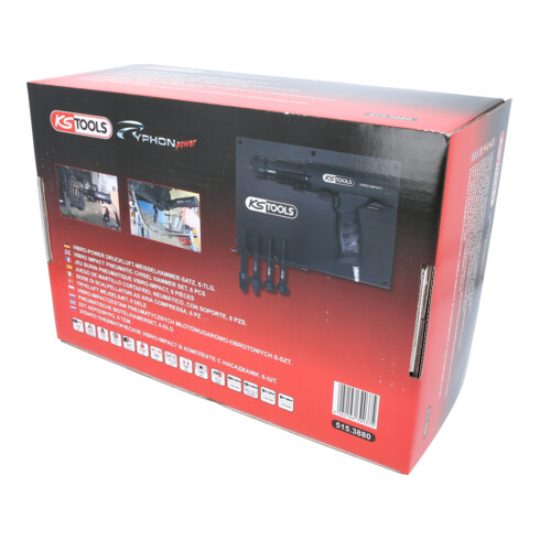 KS Tools Vibro-impact pneumatische beitelhamerset, 6 dlg.