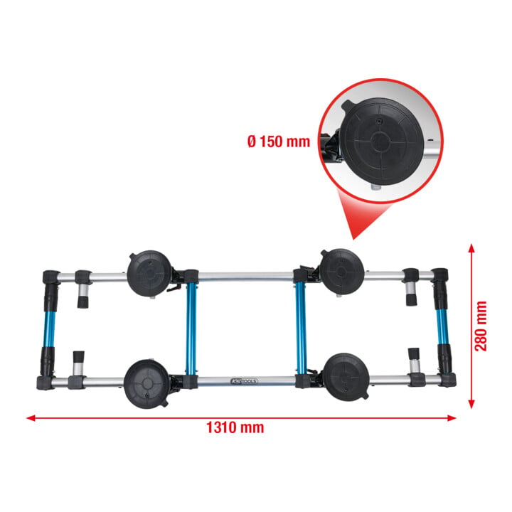 KS Tools Vierfach-Saugheber, 50 kg