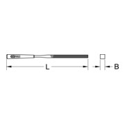 KS Tools Vierkant-Nadelfeile, 2mm-3