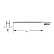KS Tools vierkant vijlblad, vorm D-3