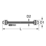KS Tools Vite di pressione filettato trapezoidale con 2 cuscinetti reggispinta-5