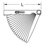 KS Tools voelermaat, 20 vellen, 0.05-1mm-4