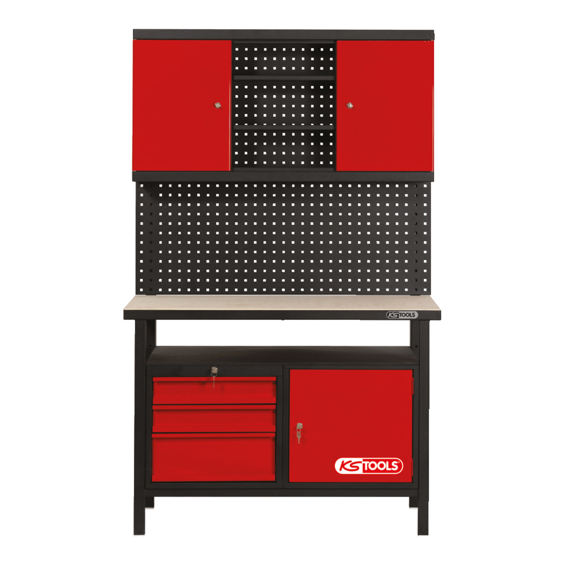 KS Tools werkbank met 3 laden en 1 deur, H840xB1200xD600mm