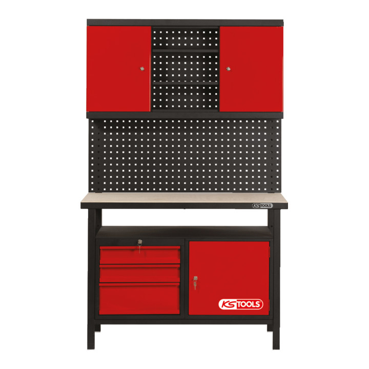 KS Tools werkbank met 3 laden en 1 deur, H840xB1200xD600mm