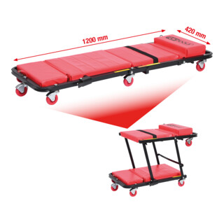 KS Tools werkplaatsbank en klapstoel, 1200x460mm