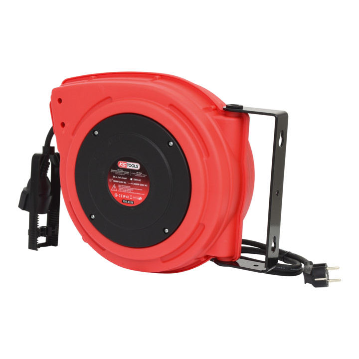 KS Tools Werkstatt-Kabelaufroller, 20m