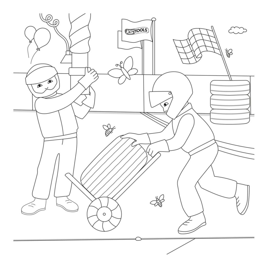 KS Tools Werkzeuge-Malbuch für Kinder